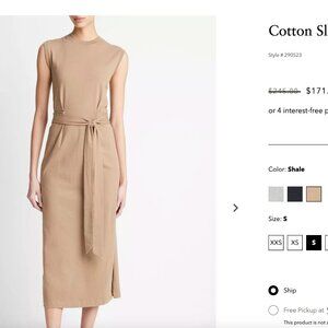 Vince Cotton Sleeveless Wrap Dress